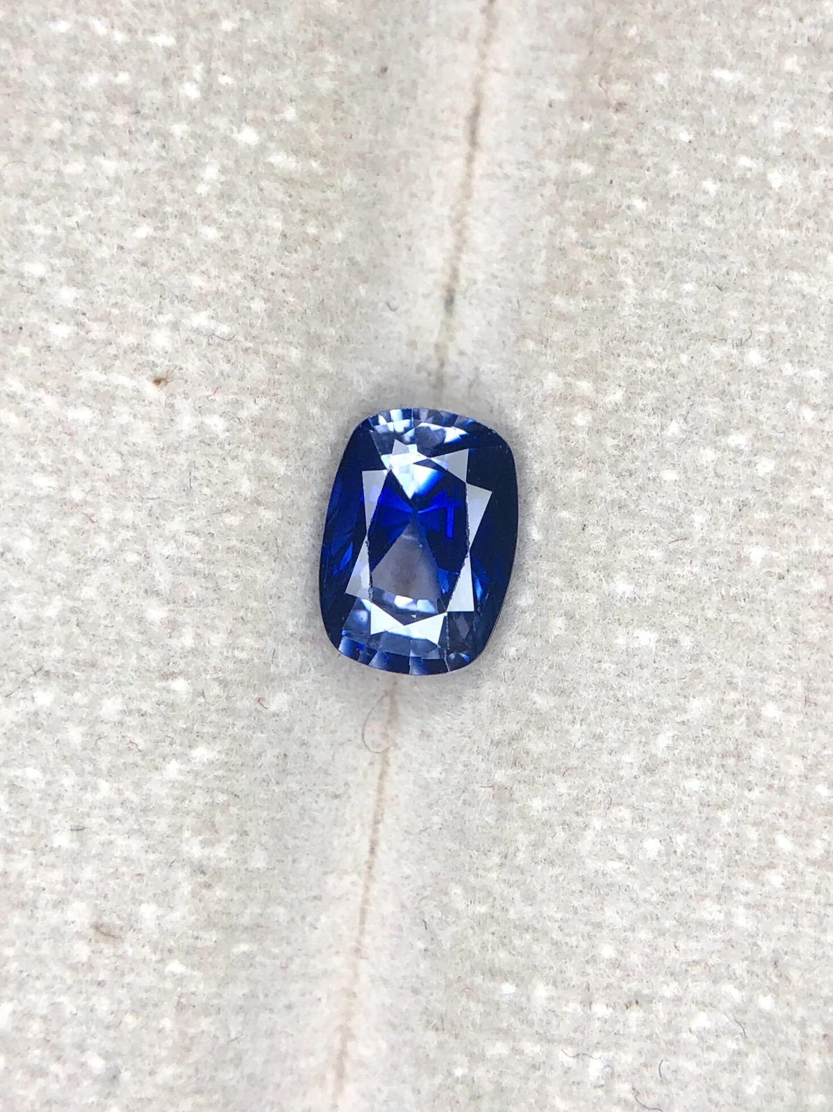 1.57ct Pointed Blue Sapphire in Cushion Cut from Srilanka — view 1