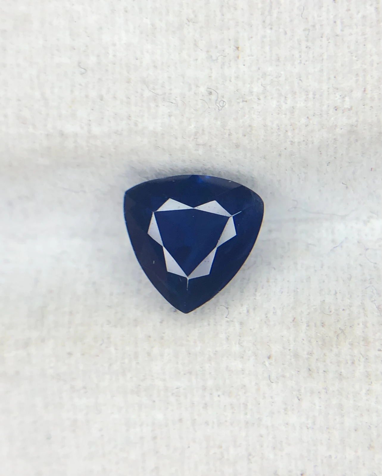 2.37ct Blue Sapphire in Fancy Trillion Cut from Sri Lanka — view 1