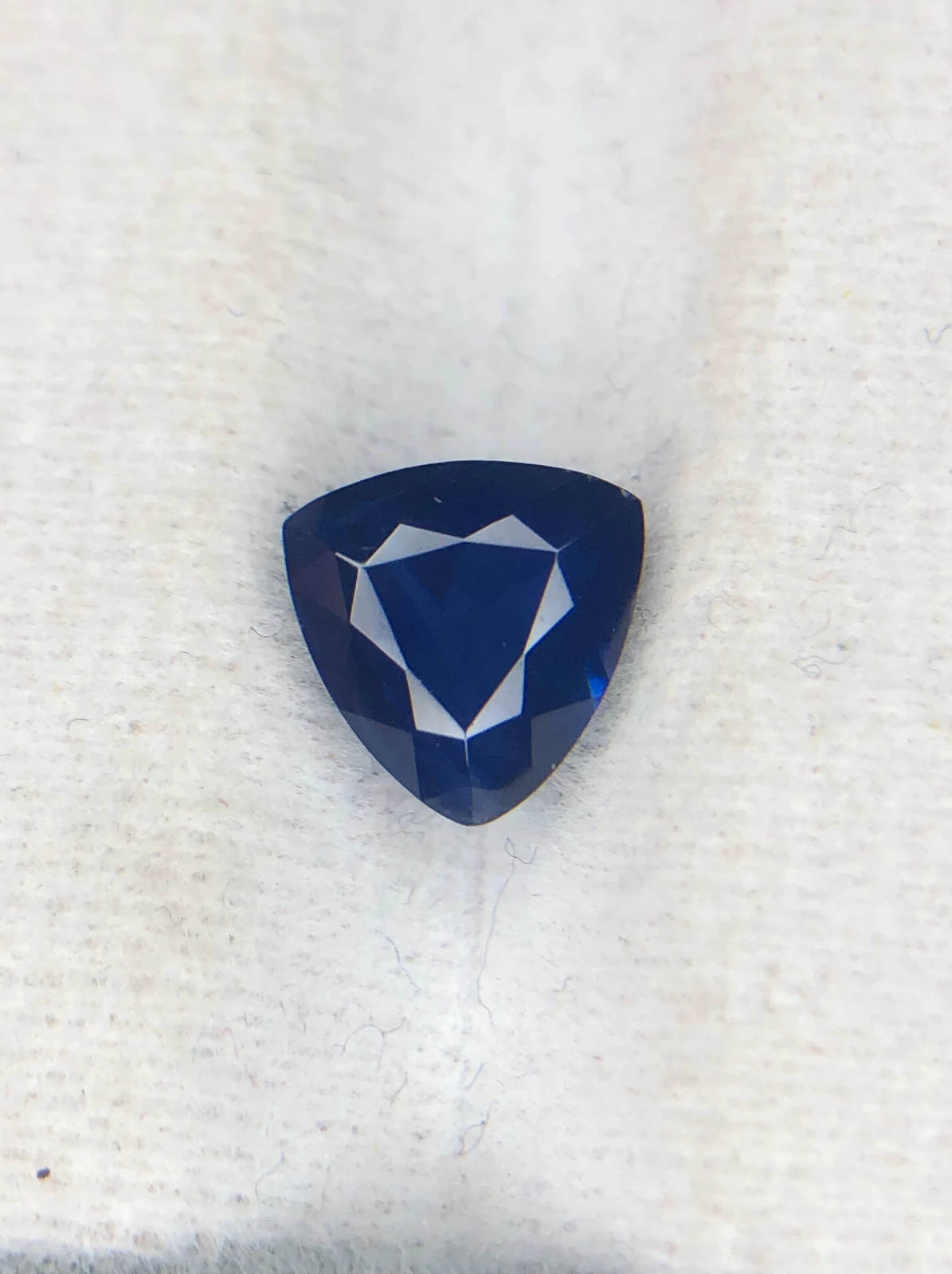 2.37ct Blue Sapphire in Fancy Trillion Cut from Sri Lanka — view 2