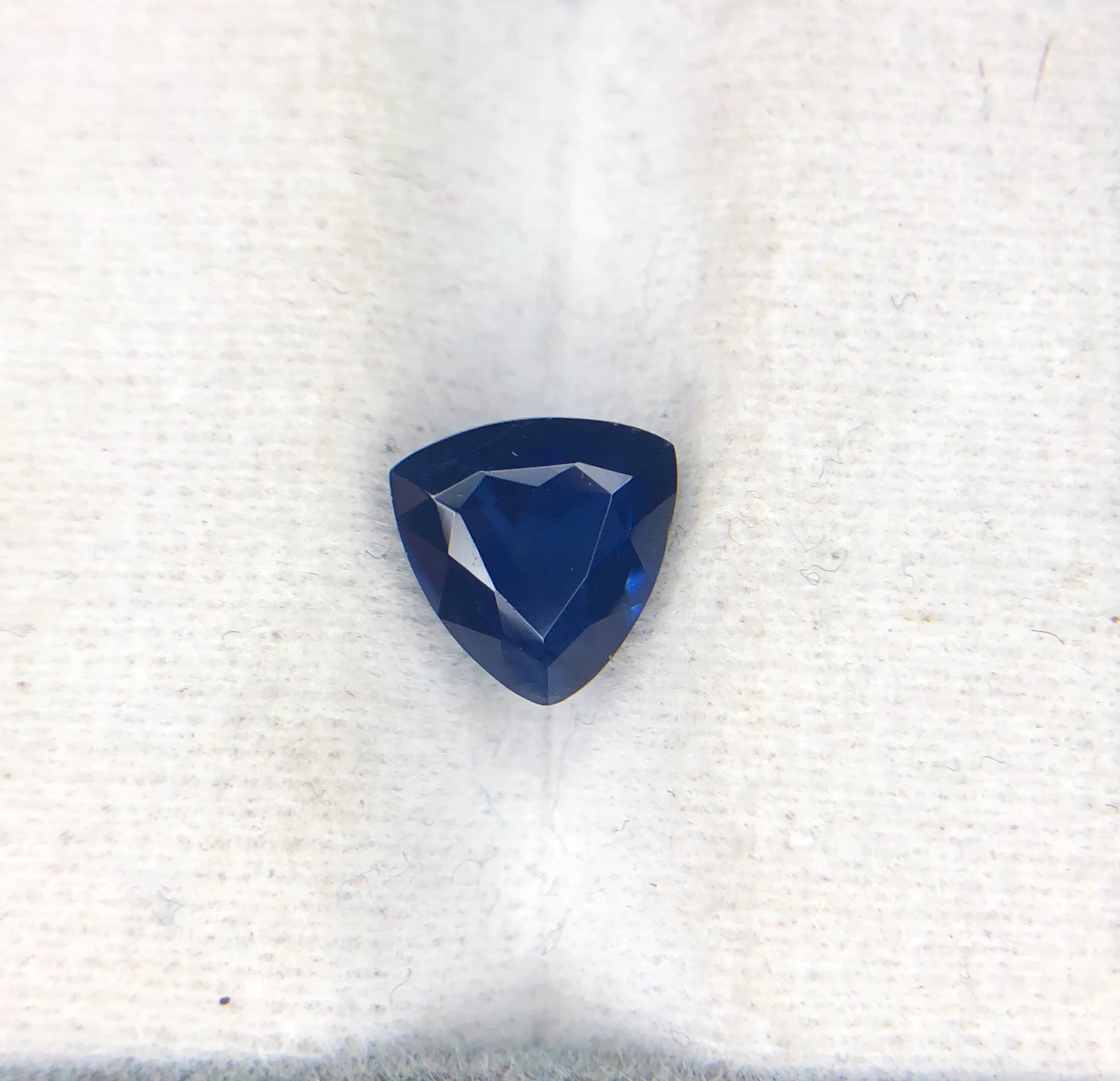 2.37ct Blue Sapphire in Fancy Trillion Cut from Sri Lanka — view 3