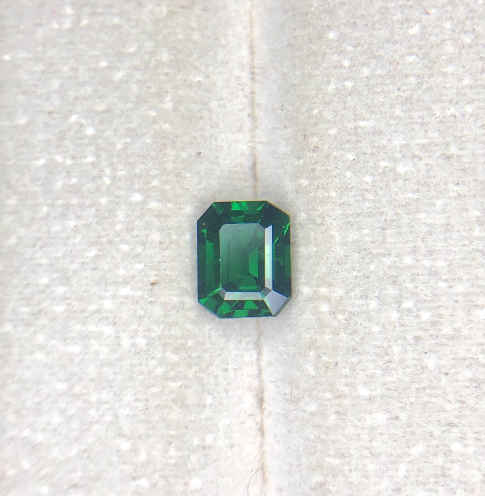 1.25ct Vivid Green Tsavorite Garnet in Emerald Cut — view 3