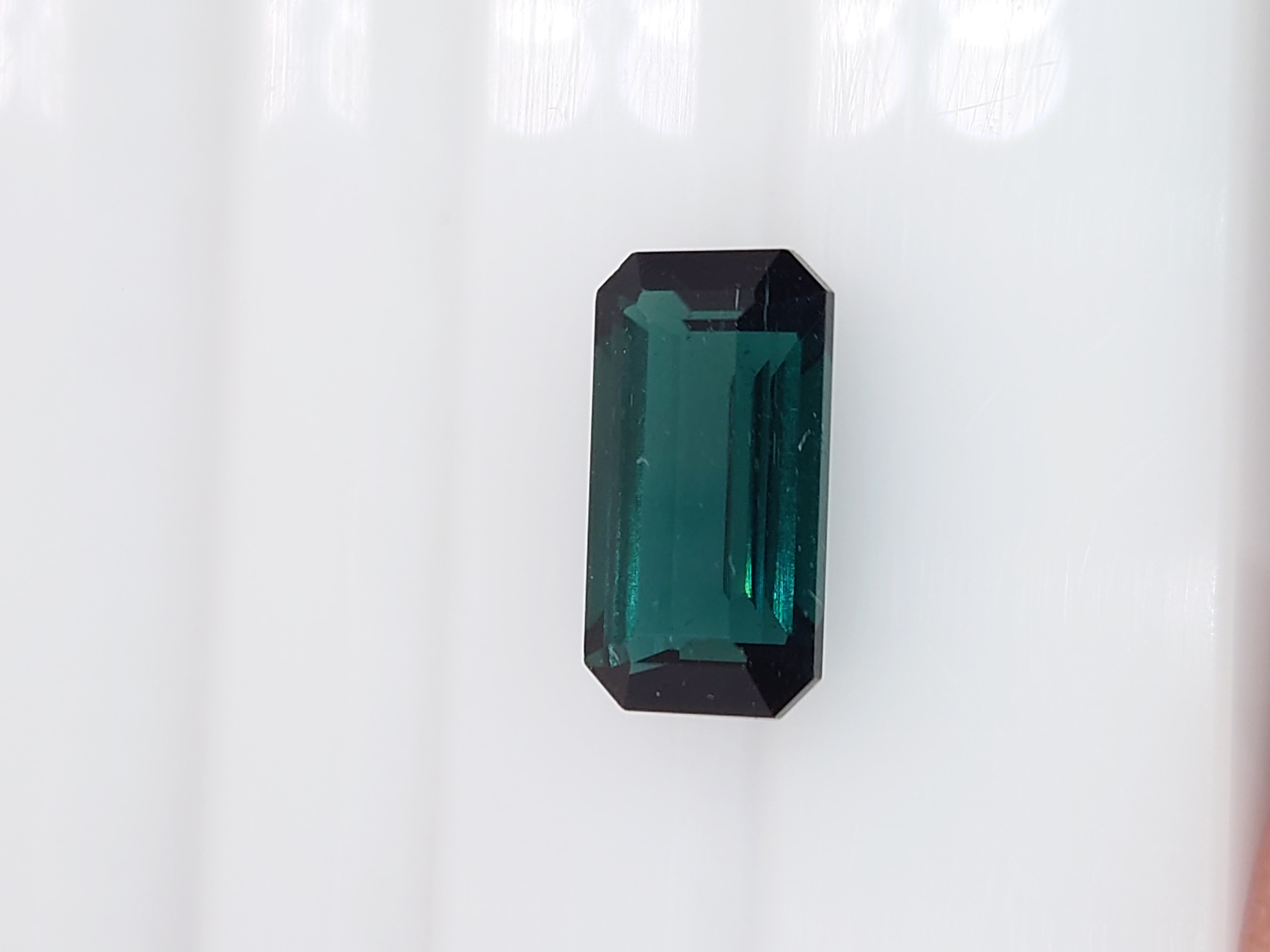 1.50 Ct Indicolite Tourmaline Emerald cut from Nigeria — view 4