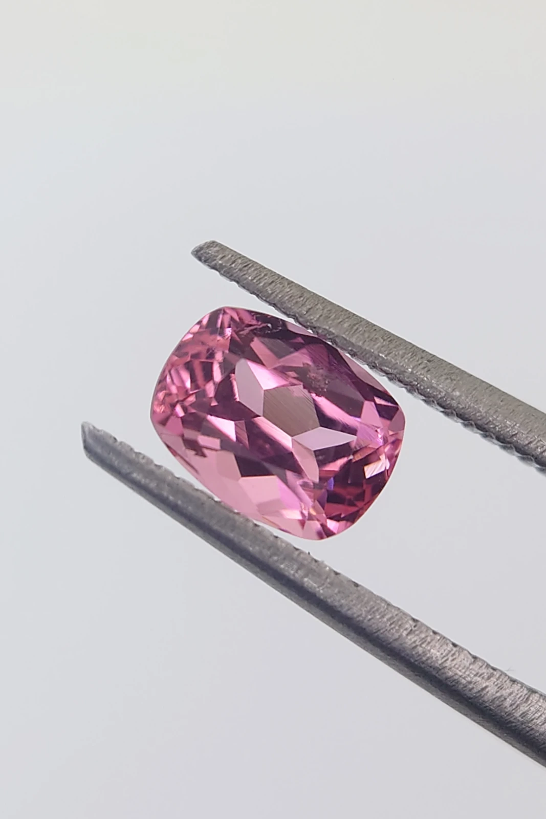 0.89ct Natural Vivid Pink Cushion Cut Tourmaline from Afghanistan — view 2