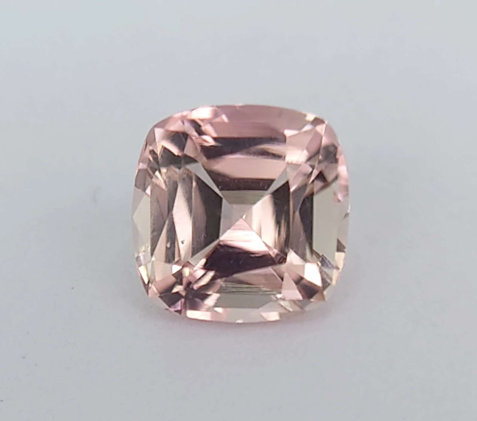 0.85ct Natural Beige Pink Cushion Cut Tourmaline from Afghanistan — view 4
