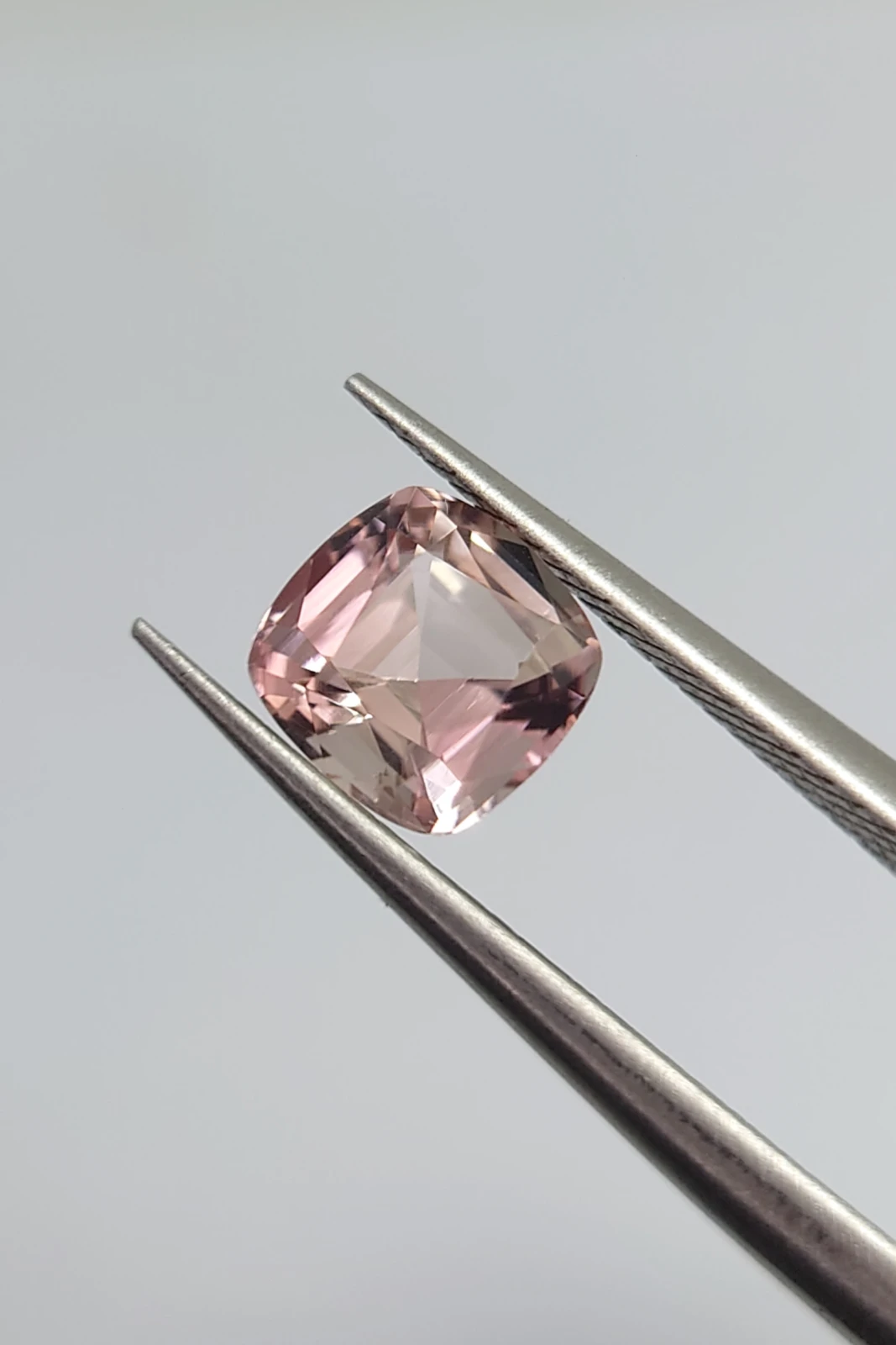 0.85ct Natural Beige Pink Cushion Cut Tourmaline from Afghanistan — view 3