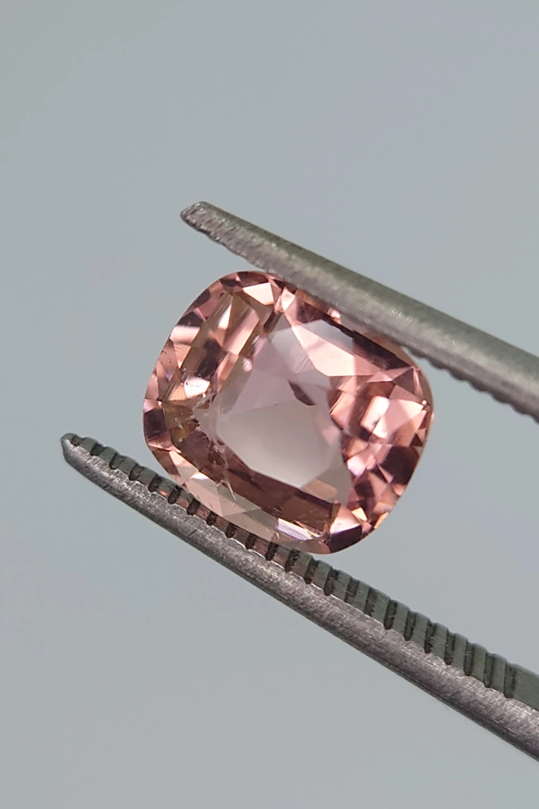1.62ct Peach Pink Natural Cushion cut Tourmaline from Afghanistan — view 2