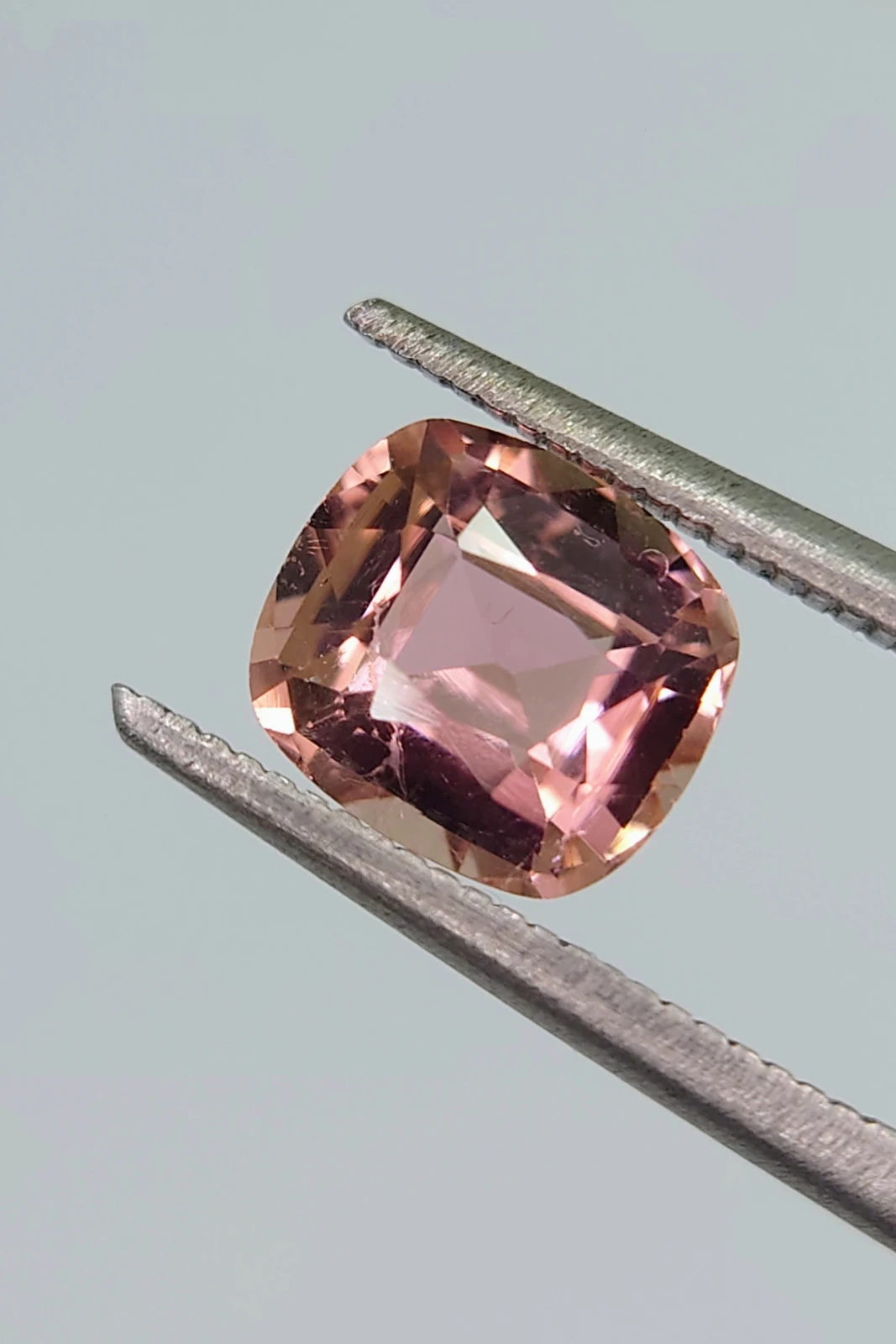 1.62ct Peach Pink Natural Cushion cut Tourmaline from Afghanistan — view 4