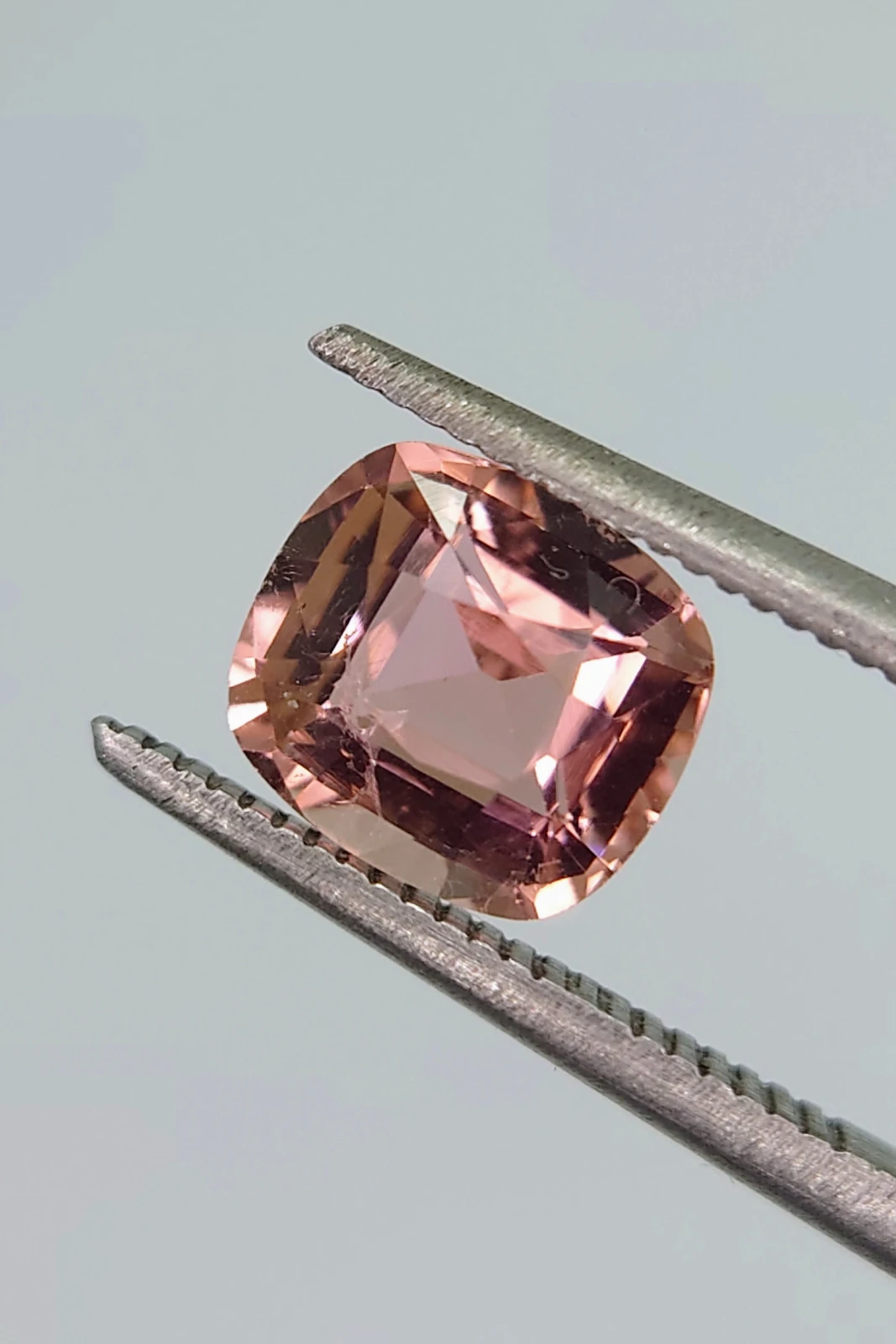 1.62ct Peach Pink Natural Cushion cut Tourmaline from Afghanistan — view 3