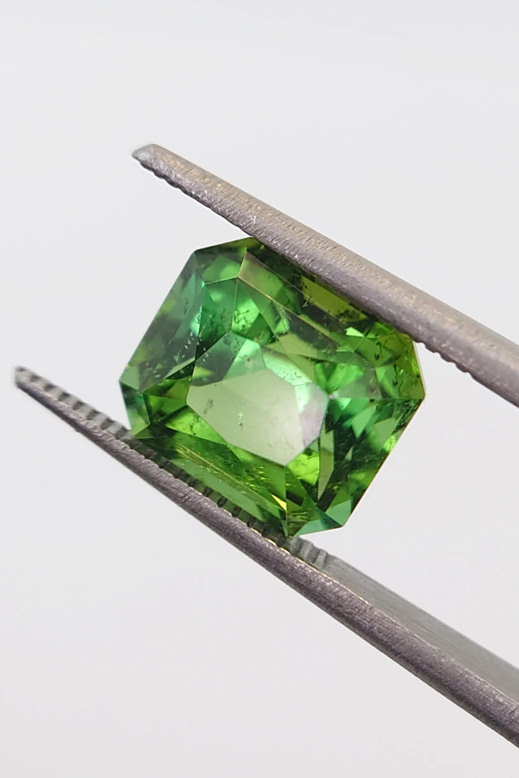 3.87ct Natural Green Tourmaline Modified Octagon Cut Loose Gemstone from Afghanistan — view 4