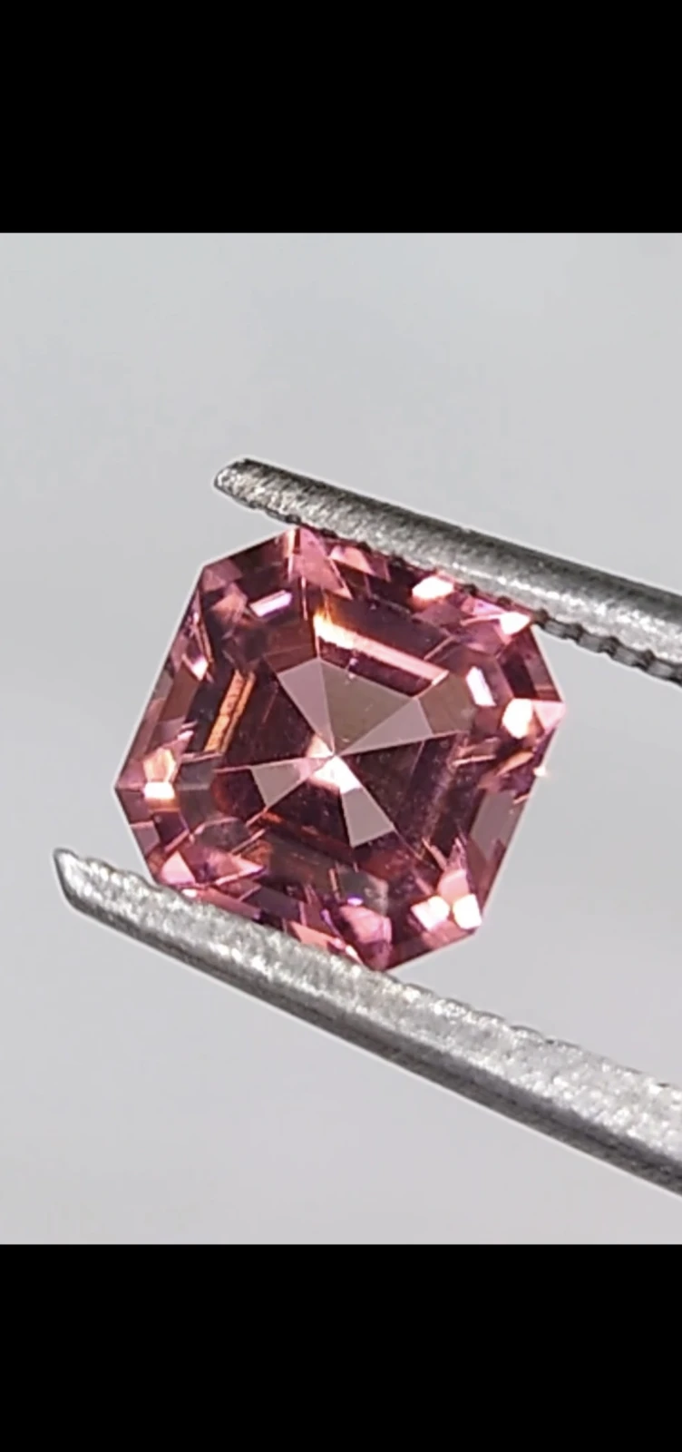 1.35ct Asscher cut Pink Tourmaline from Nigeria — view 1