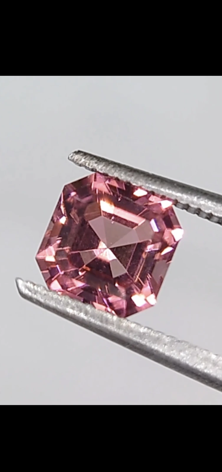 1.35ct Asscher cut Pink Tourmaline from Nigeria — view 3