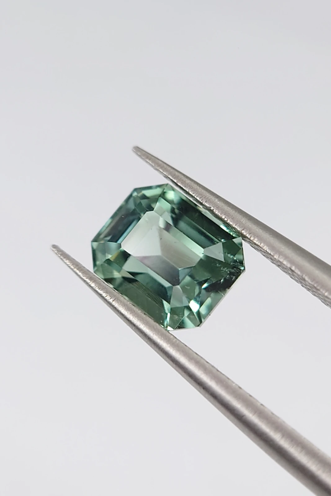 1.5ct Seafoam Green Emerald Cut Tourmaline from Afghanistan — view 1