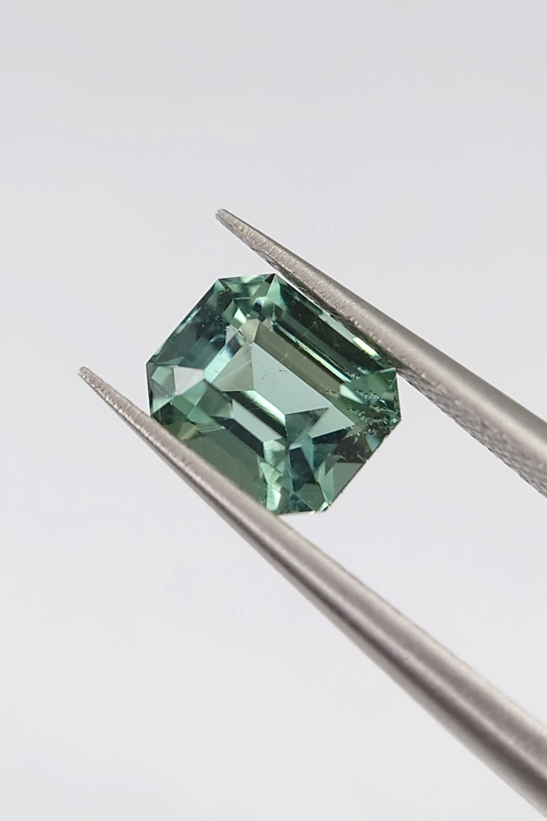 1.5ct Seafoam Green Emerald Cut Tourmaline from Afghanistan — view 2