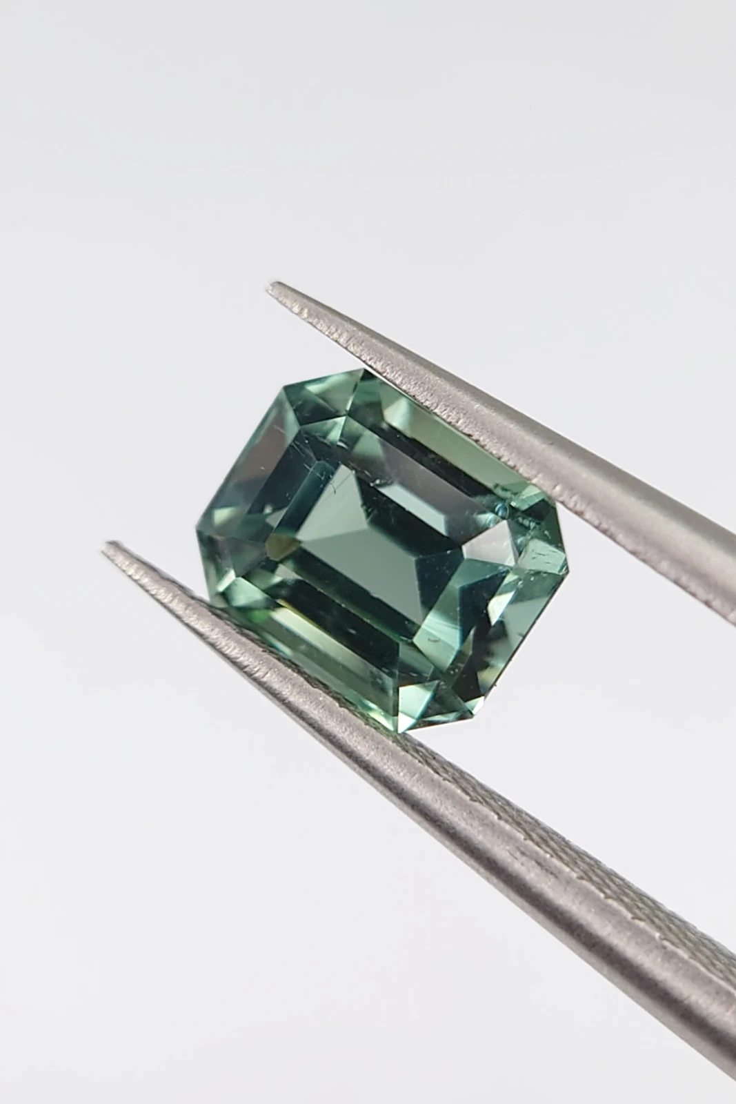 1.5ct Seafoam Green Emerald Cut Tourmaline from Afghanistan — view 3