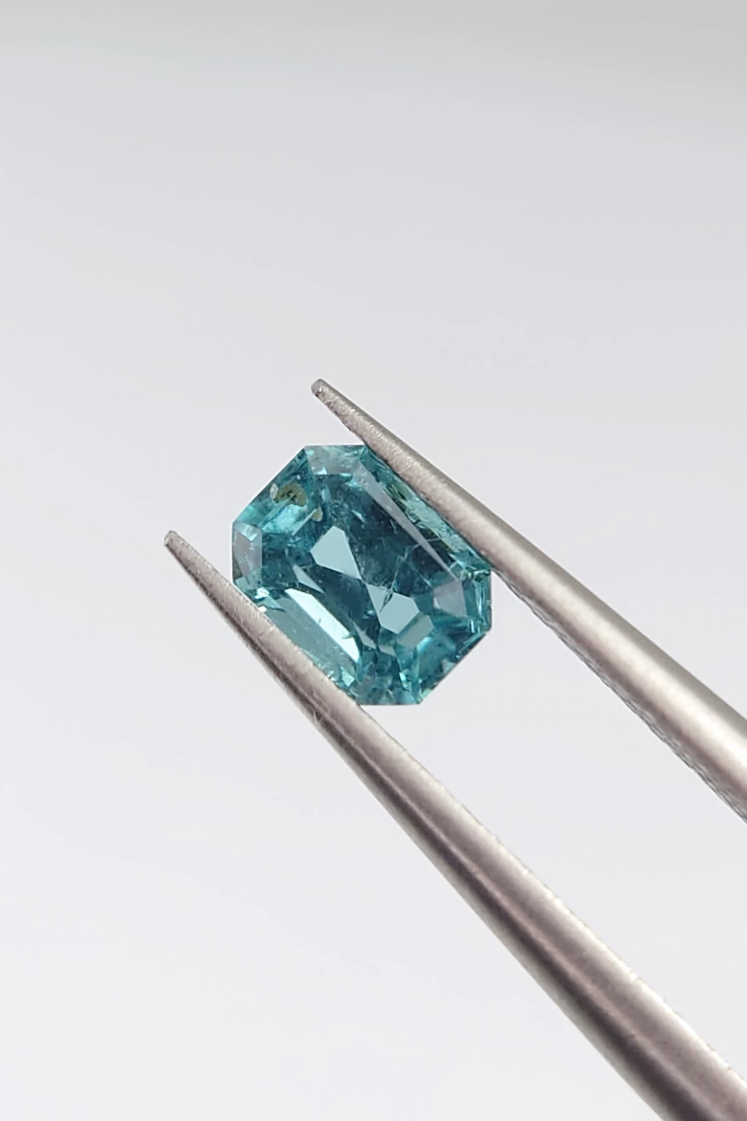 0.5ct Lagoon Blue Color Natural Tourmaline in Emerald Cut from Afghanistan — view 1