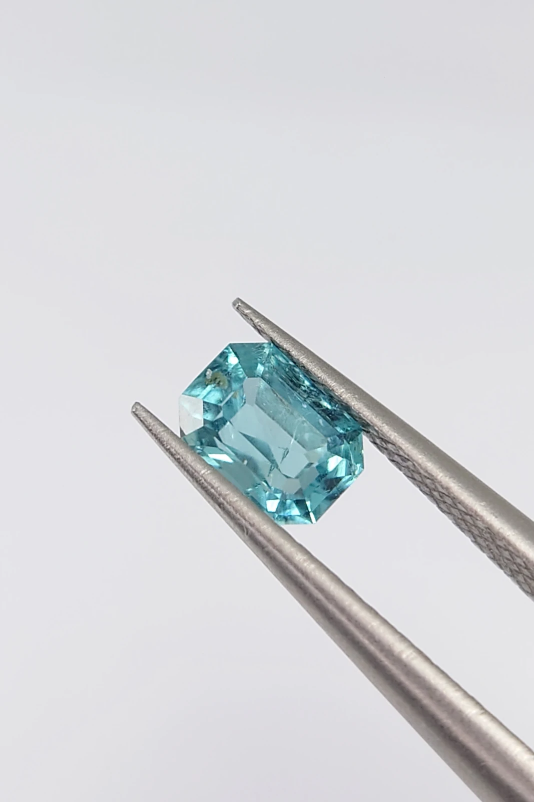 0.5ct Lagoon Blue Color Natural Tourmaline in Emerald Cut from Afghanistan — view 3