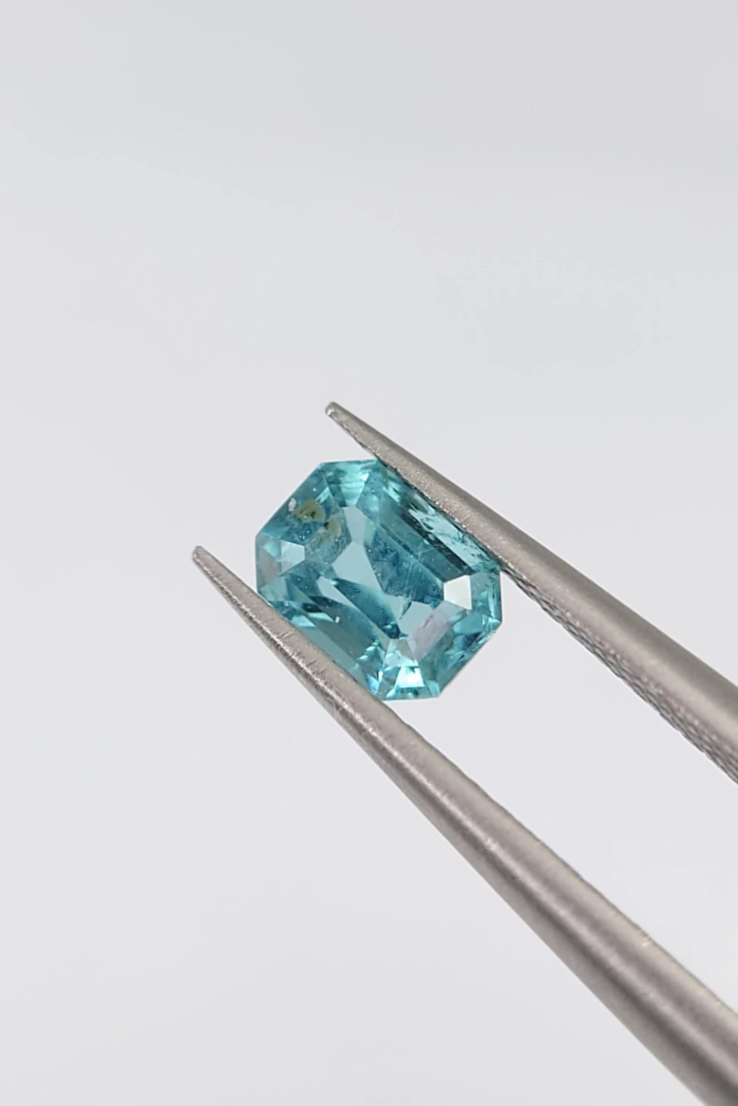 0.5ct Lagoon Blue Color Natural Tourmaline in Emerald Cut from Afghanistan — view 4