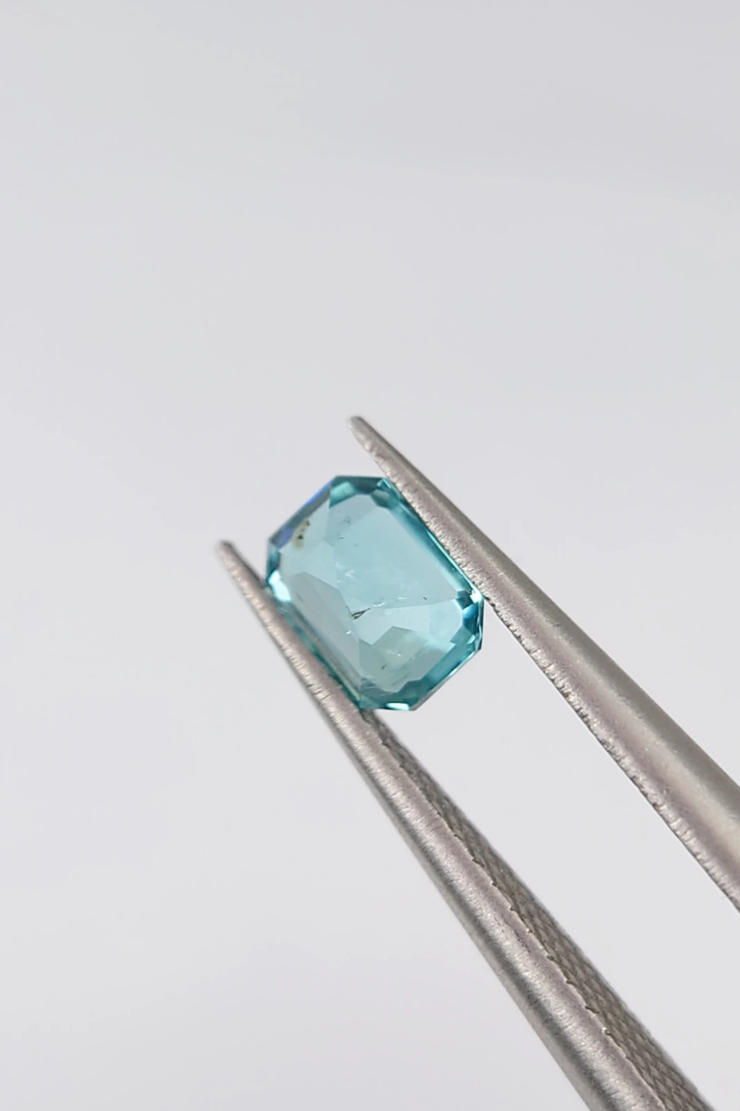 0.5ct Lagoon Blue Color Natural Tourmaline in Emerald Cut from Afghanistan — view 5