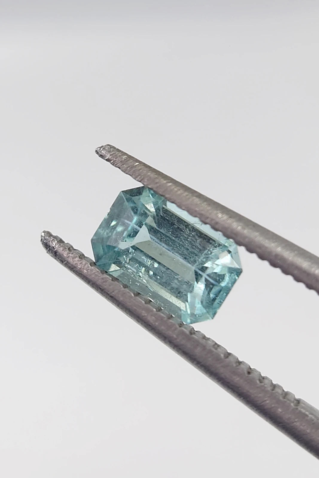 0.7ct Natural Emerald Cut Lagoon Tourmaline from Afghanistan — view 2