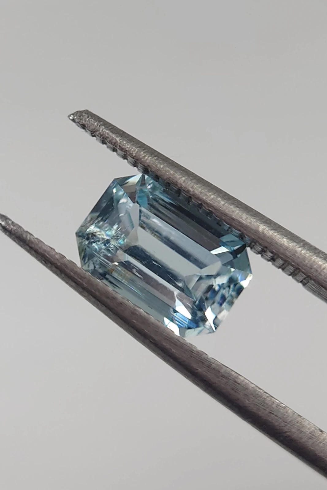 1.4ct Natural Aqua Blue Color Emerald Cut Tourmaline from Afghanistan — view 1