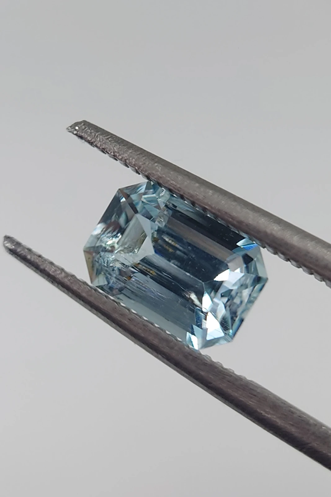 1.4ct Natural Aqua Blue Color Emerald Cut Tourmaline from Afghanistan — view 2