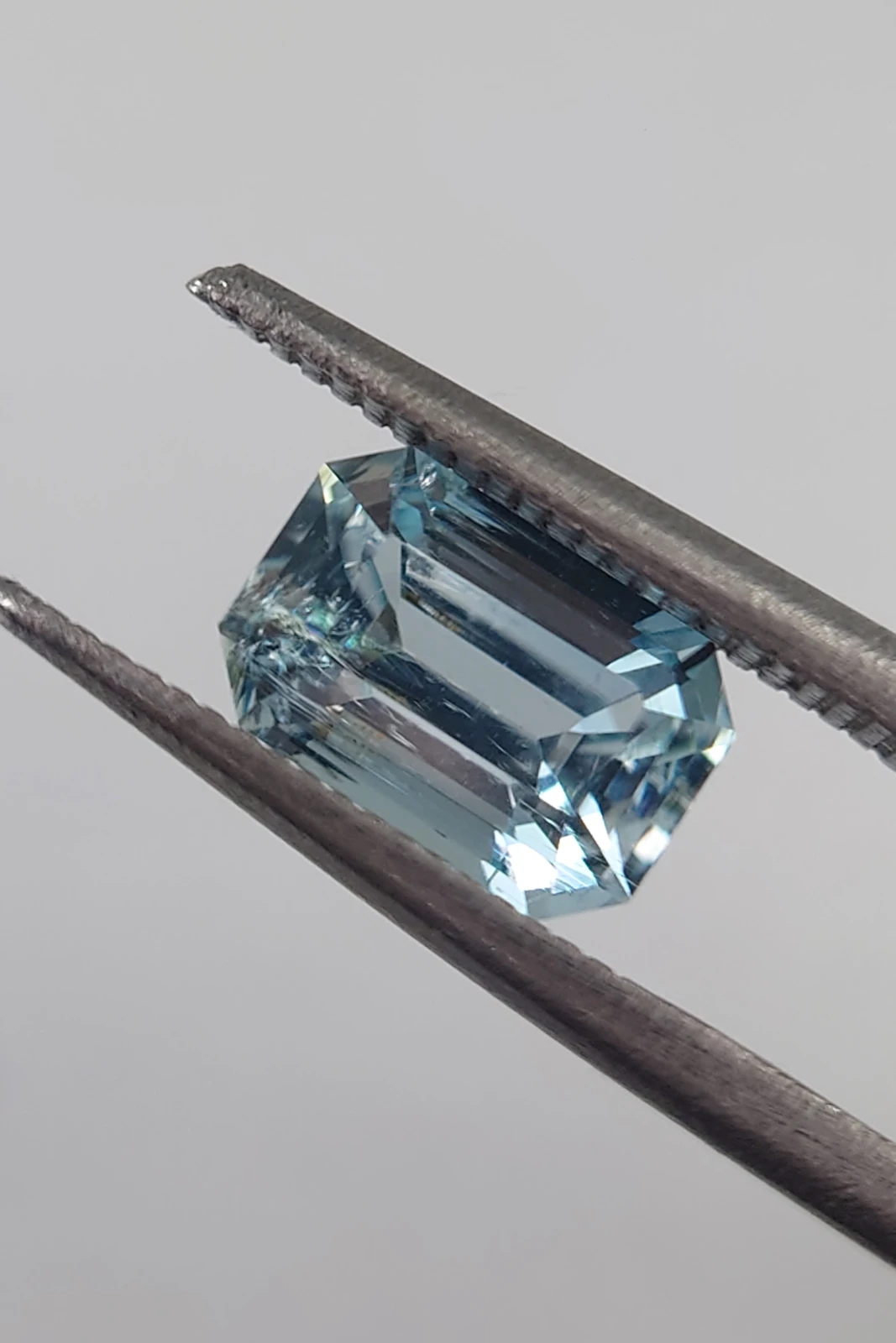1.4ct Natural Aqua Blue Color Emerald Cut Tourmaline from Afghanistan — view 3