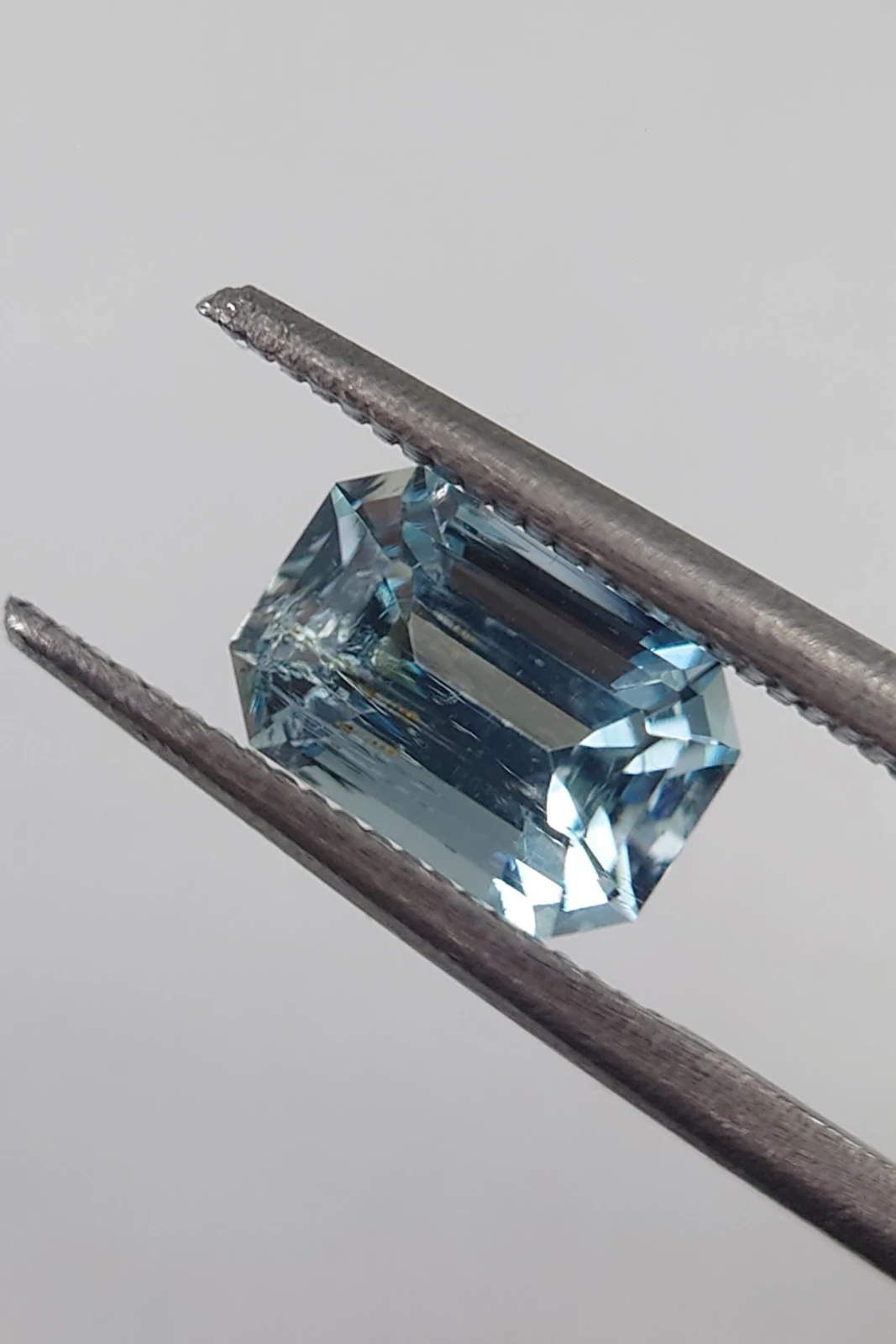 1.4ct Natural Aqua Blue Color Emerald Cut Tourmaline from Afghanistan — view 4