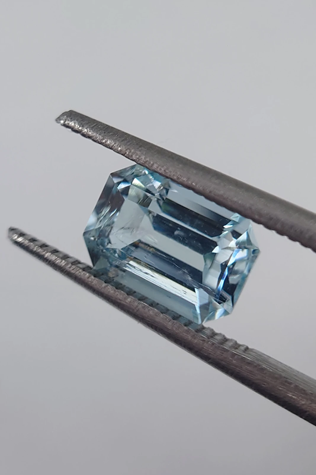 1.4ct Natural Aqua Blue Color Emerald Cut Tourmaline from Afghanistan — view 5