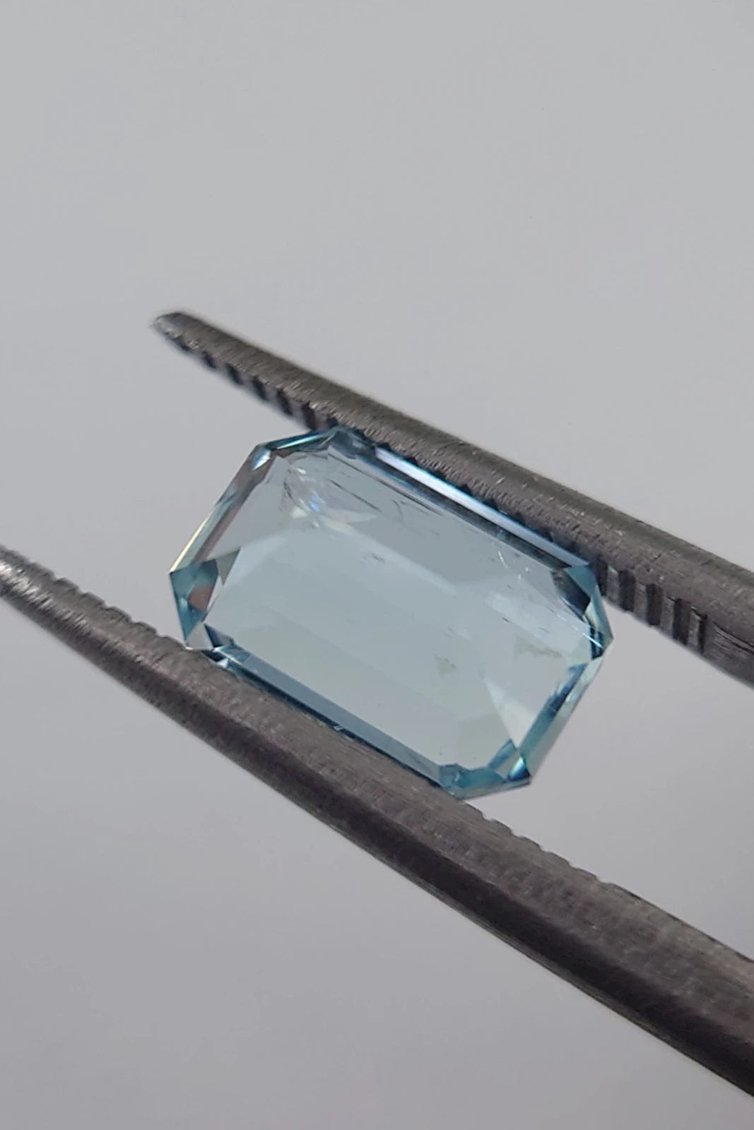 1.4ct Natural Aqua Blue Color Emerald Cut Tourmaline from Afghanistan — view 6