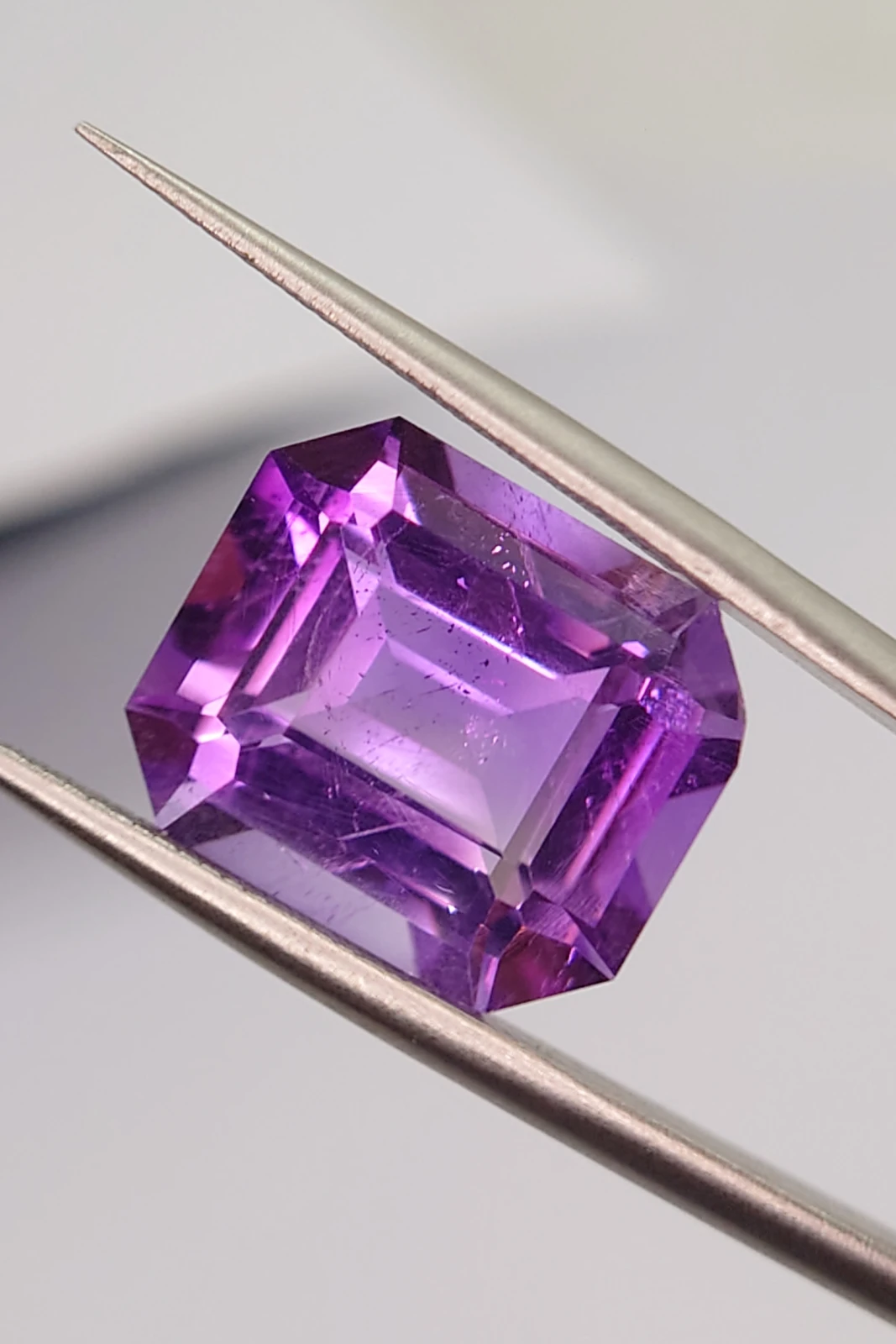 10.8ct Emerald Cut Natural Siberian Type Amethyst from Nigeria — view 1