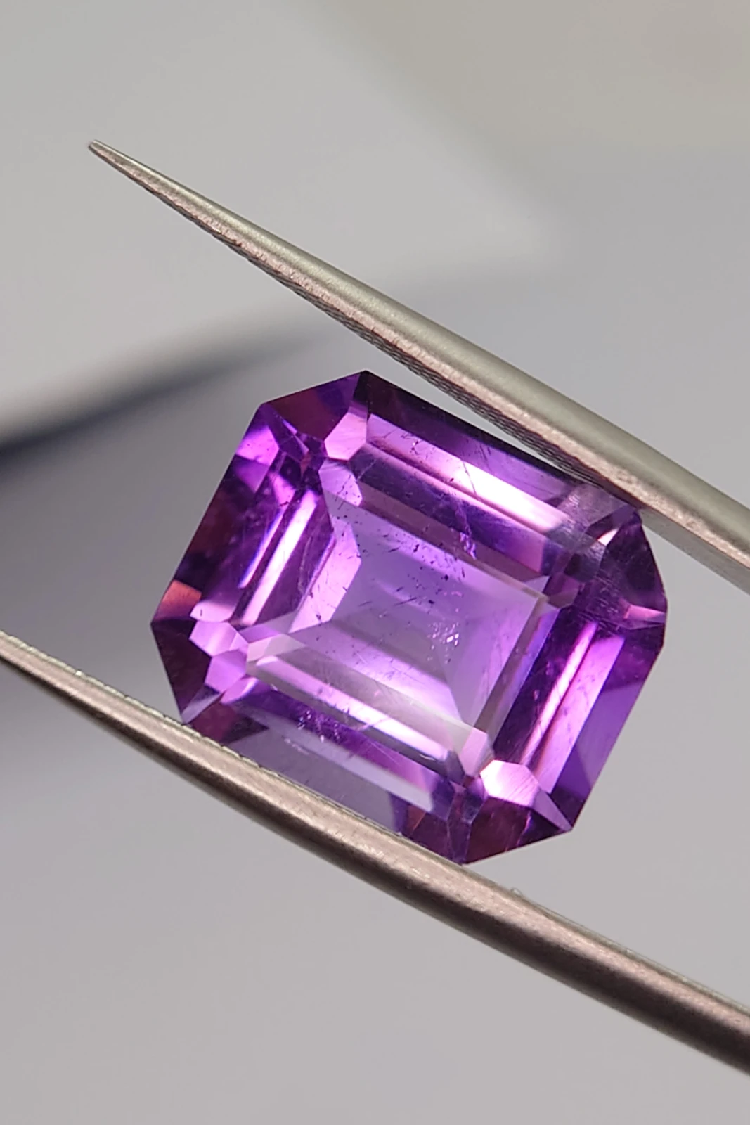 10.8ct Emerald Cut Natural Siberian Type Amethyst from Nigeria — view 3