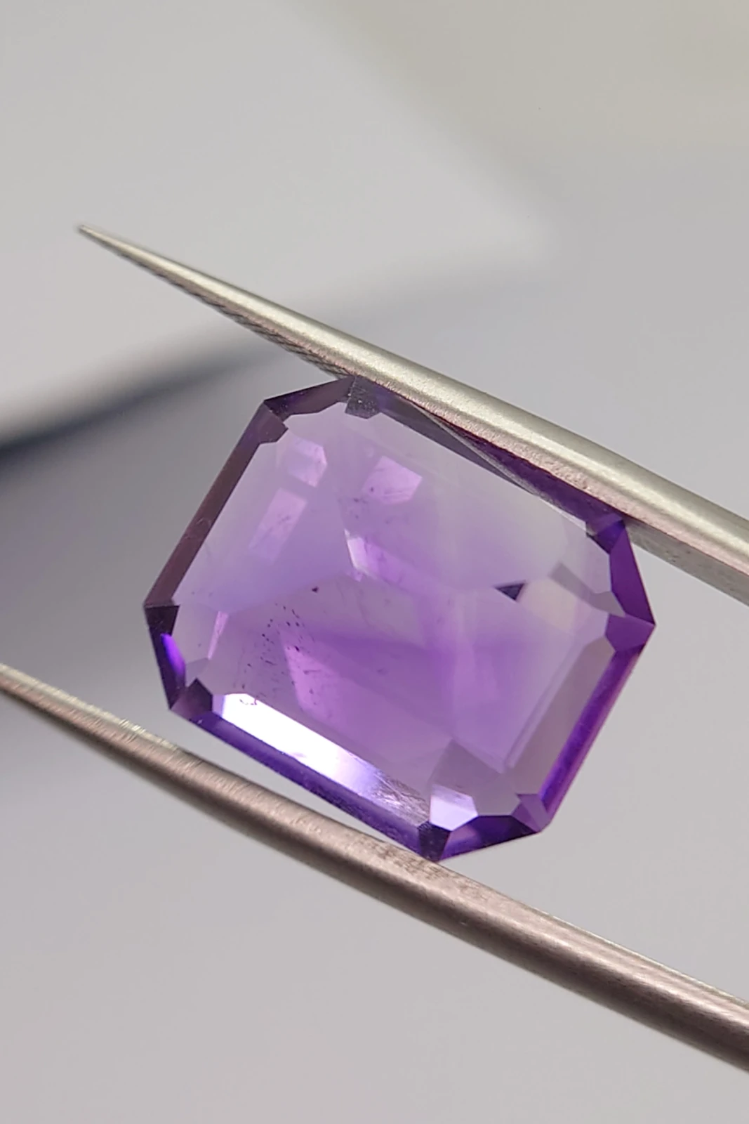 10.8ct Emerald Cut Natural Siberian Type Amethyst from Nigeria — view 4