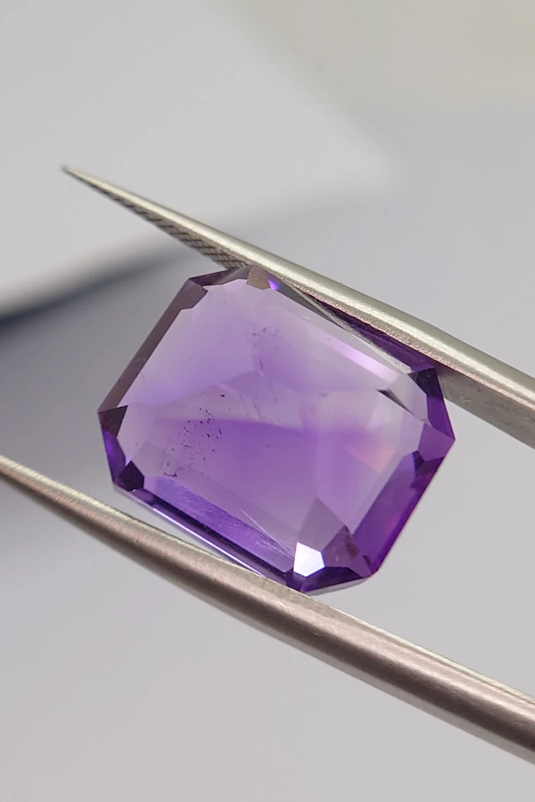 10.8ct Emerald Cut Natural Siberian Type Amethyst from Nigeria — view 5