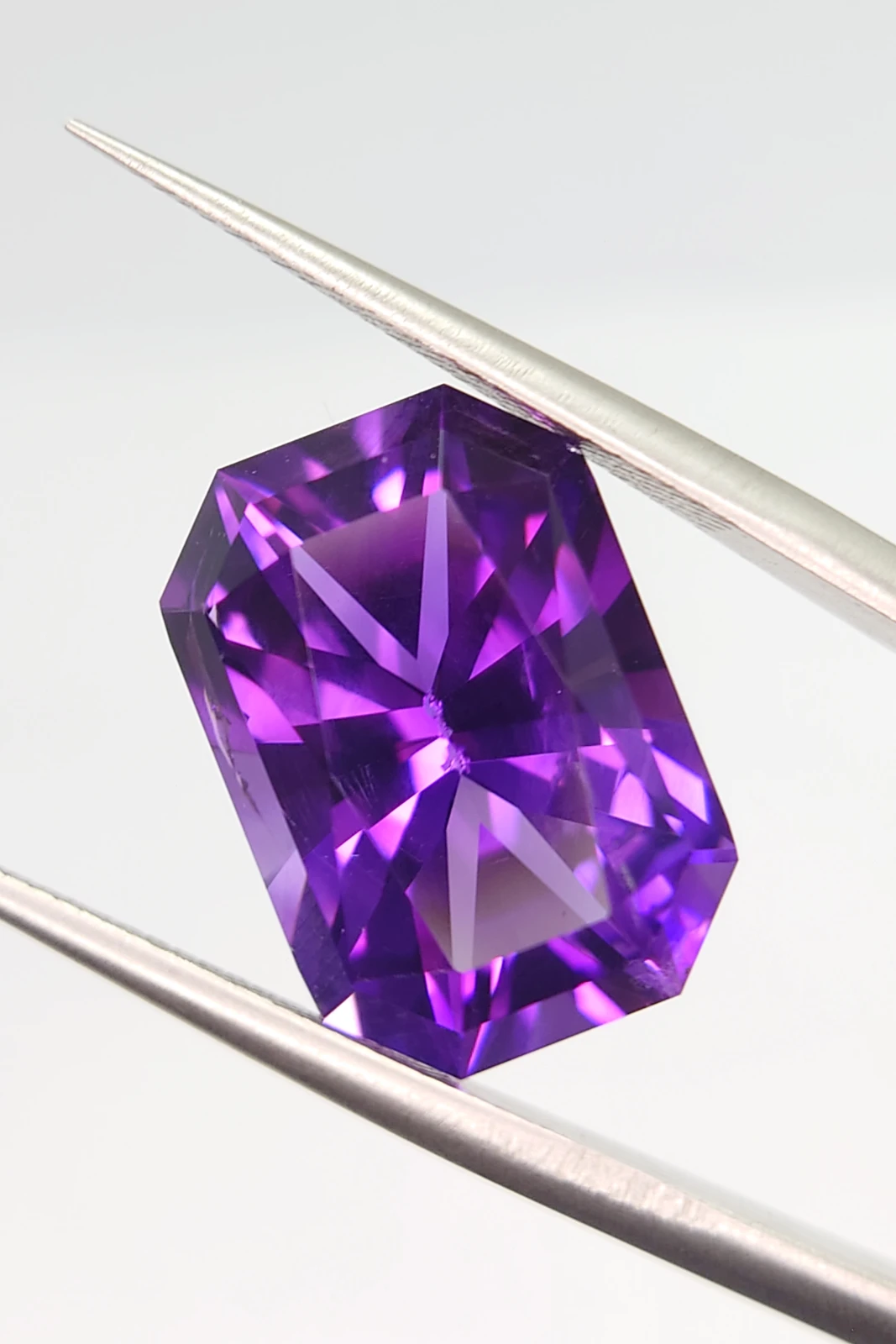 10.1ct Natural Fancy Cut Amethyst Loose Gemstone from Nigeria — view 2