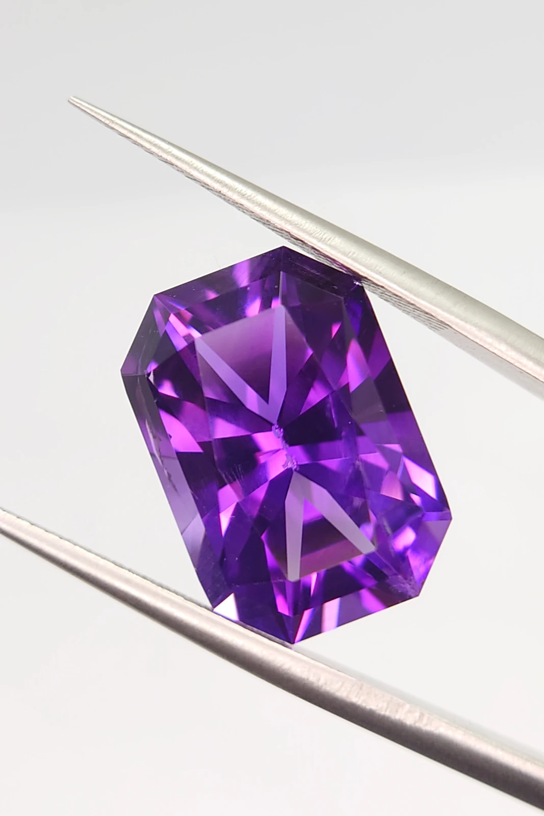 10.1ct Natural Fancy Cut Amethyst Loose Gemstone from Nigeria — view 3