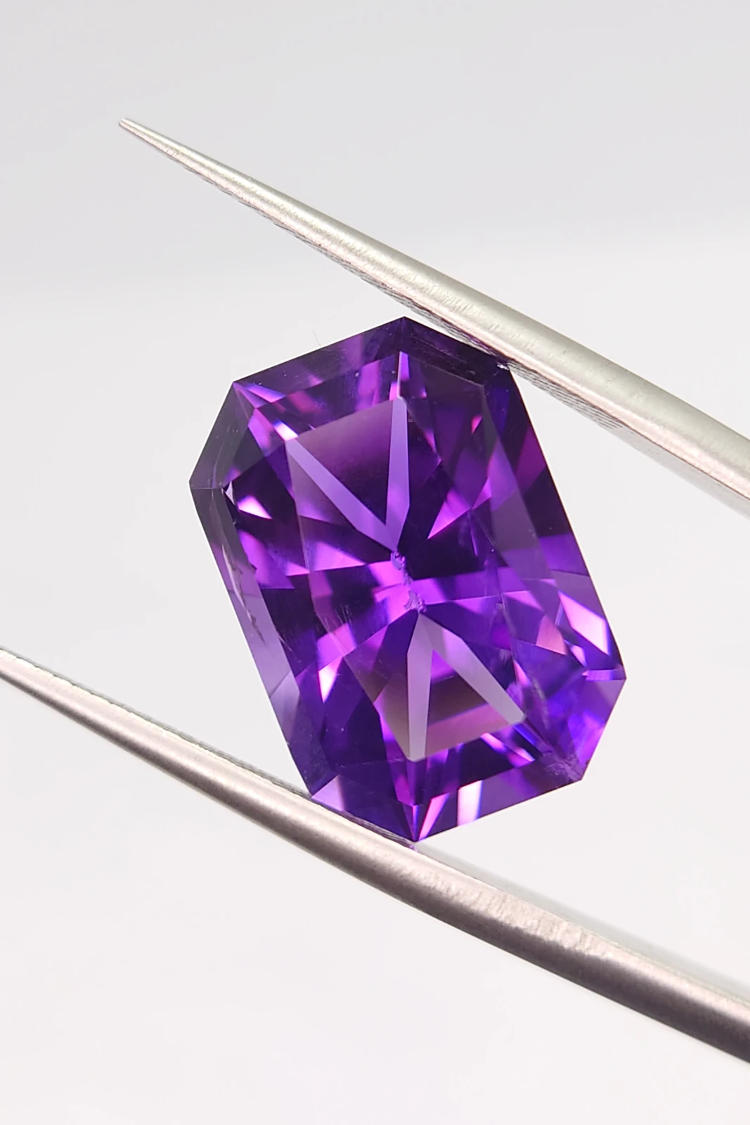 10.1ct Natural Fancy Cut Amethyst Loose Gemstone from Nigeria — view 4