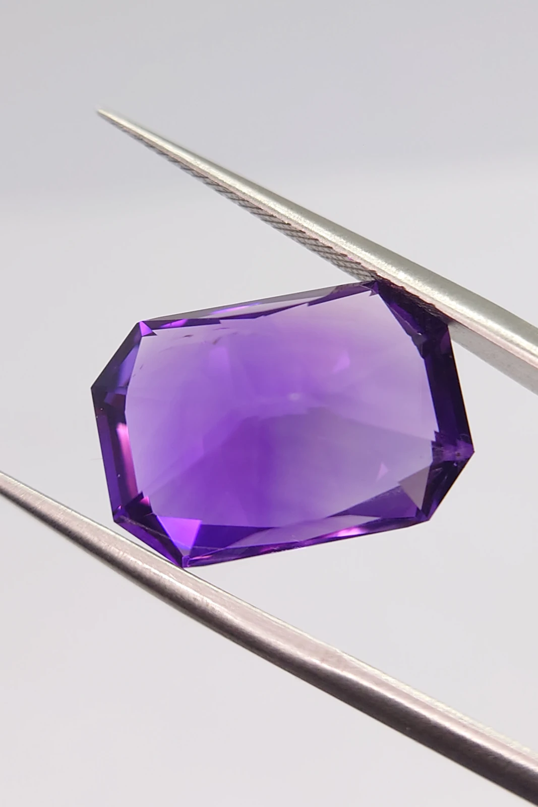 10.1ct Natural Fancy Cut Amethyst Loose Gemstone from Nigeria — view 5