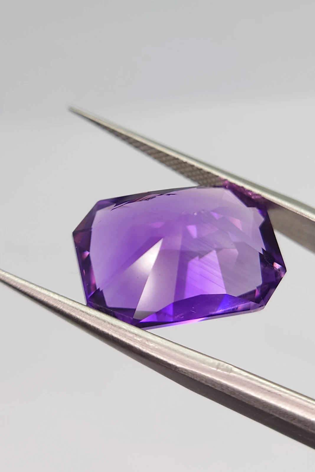 10.1ct Natural Fancy Cut Amethyst Loose Gemstone from Nigeria — view 6