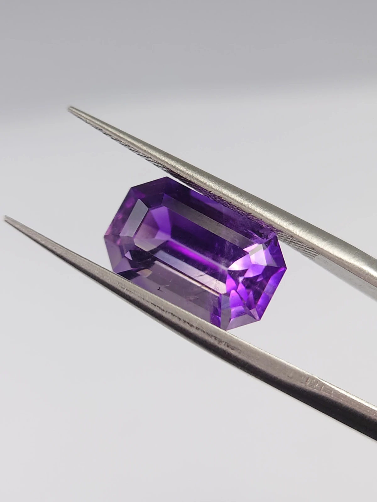 3.3ct Emerald Cut Natural Amethyst from Nigeria — view 2