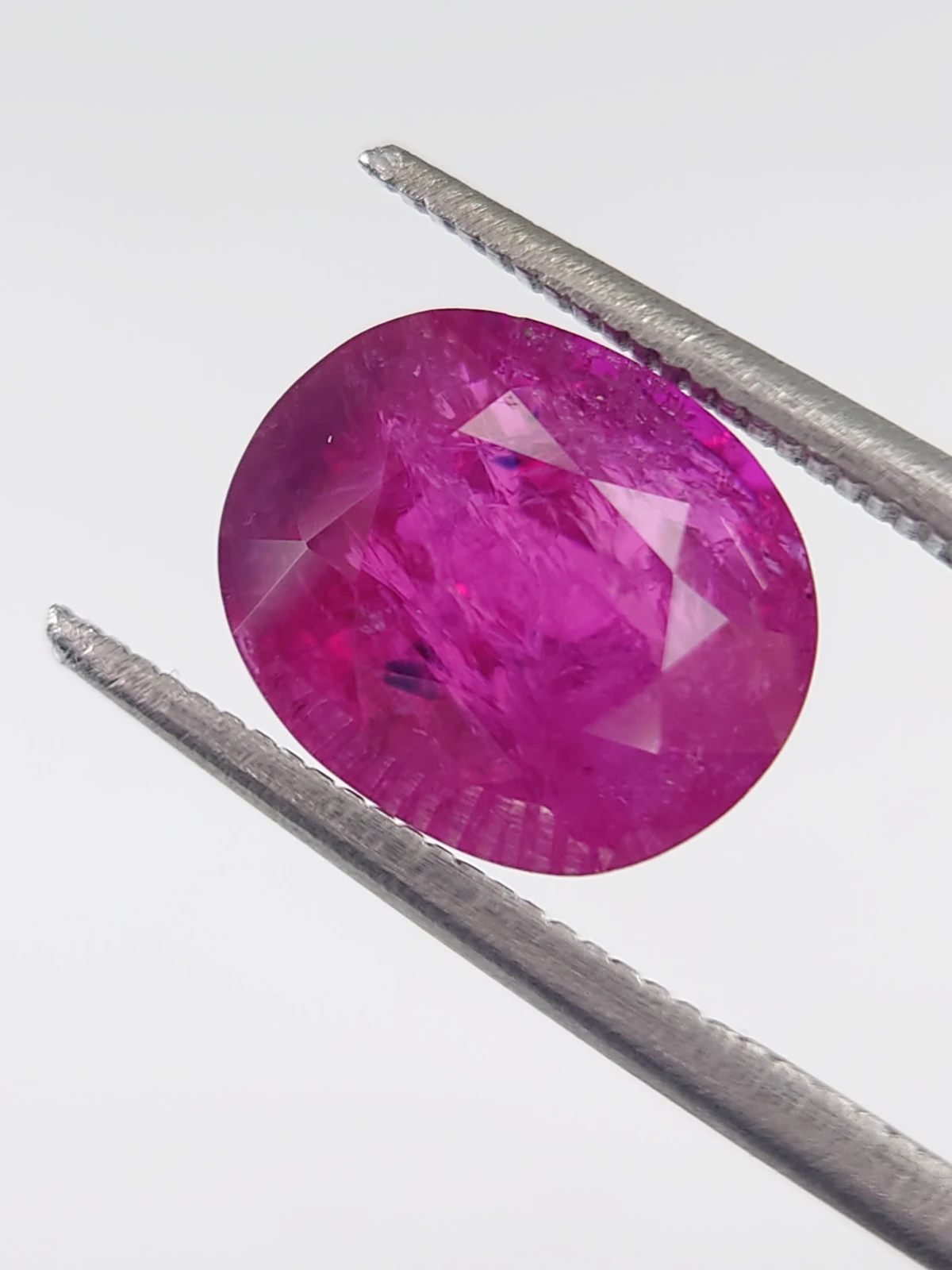 5.63ct Natural Oval Faceted Magenta Pink Ruby From Afghanistan — view 2