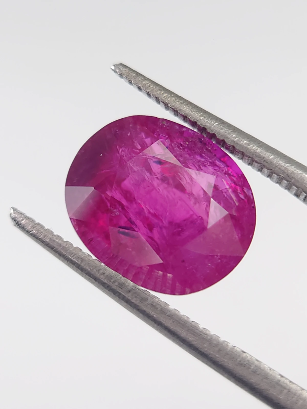 5.63ct Natural Oval Faceted Magenta Pink Ruby From Afghanistan — view 3