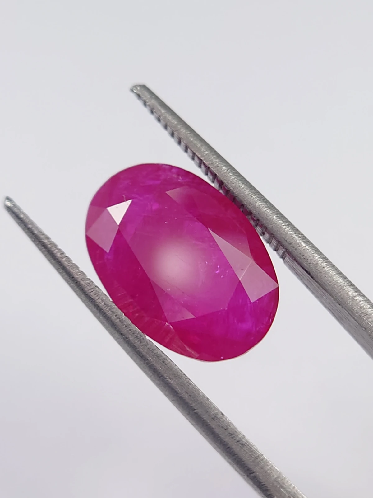 6.81ct Natural Pinkish Red Oval Cut Ruby from Afghanistan — view 1