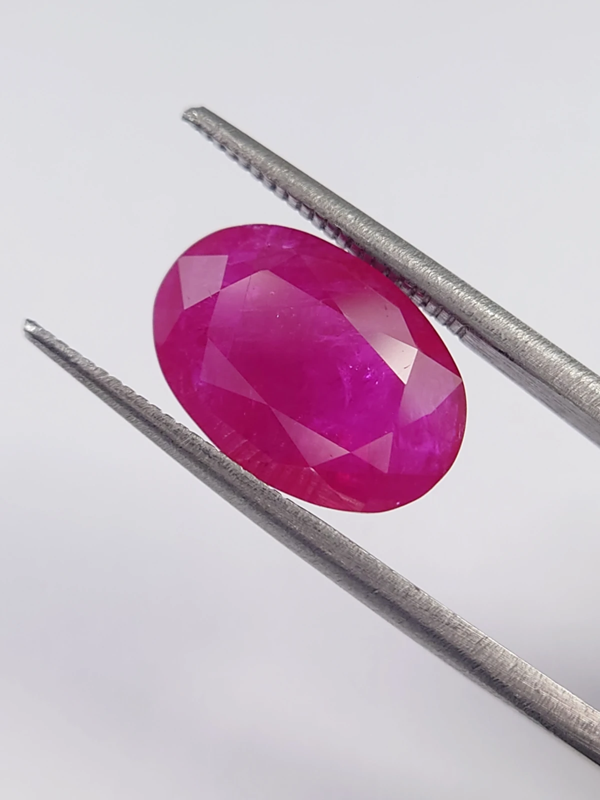6.81ct Natural Pinkish Red Oval Cut Ruby from Afghanistan — view 2