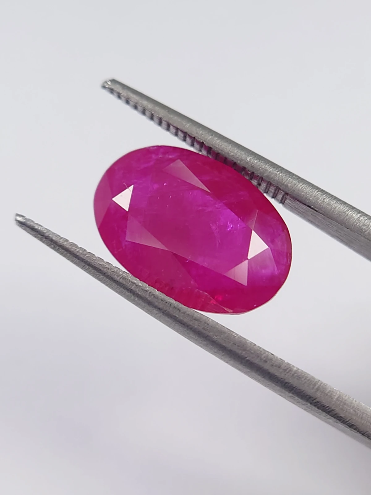 6.81ct Natural Pinkish Red Oval Cut Ruby from Afghanistan — view 4