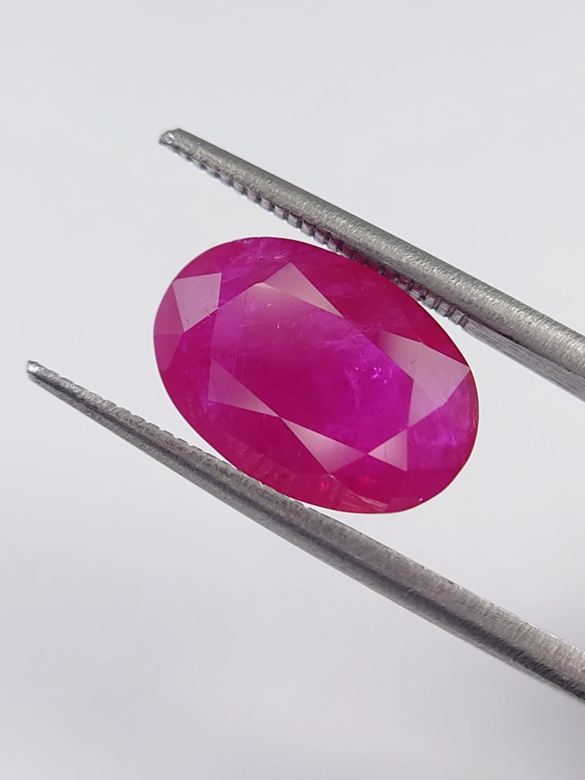 6.81ct Natural Pinkish Red Oval Cut Ruby from Afghanistan — view 5