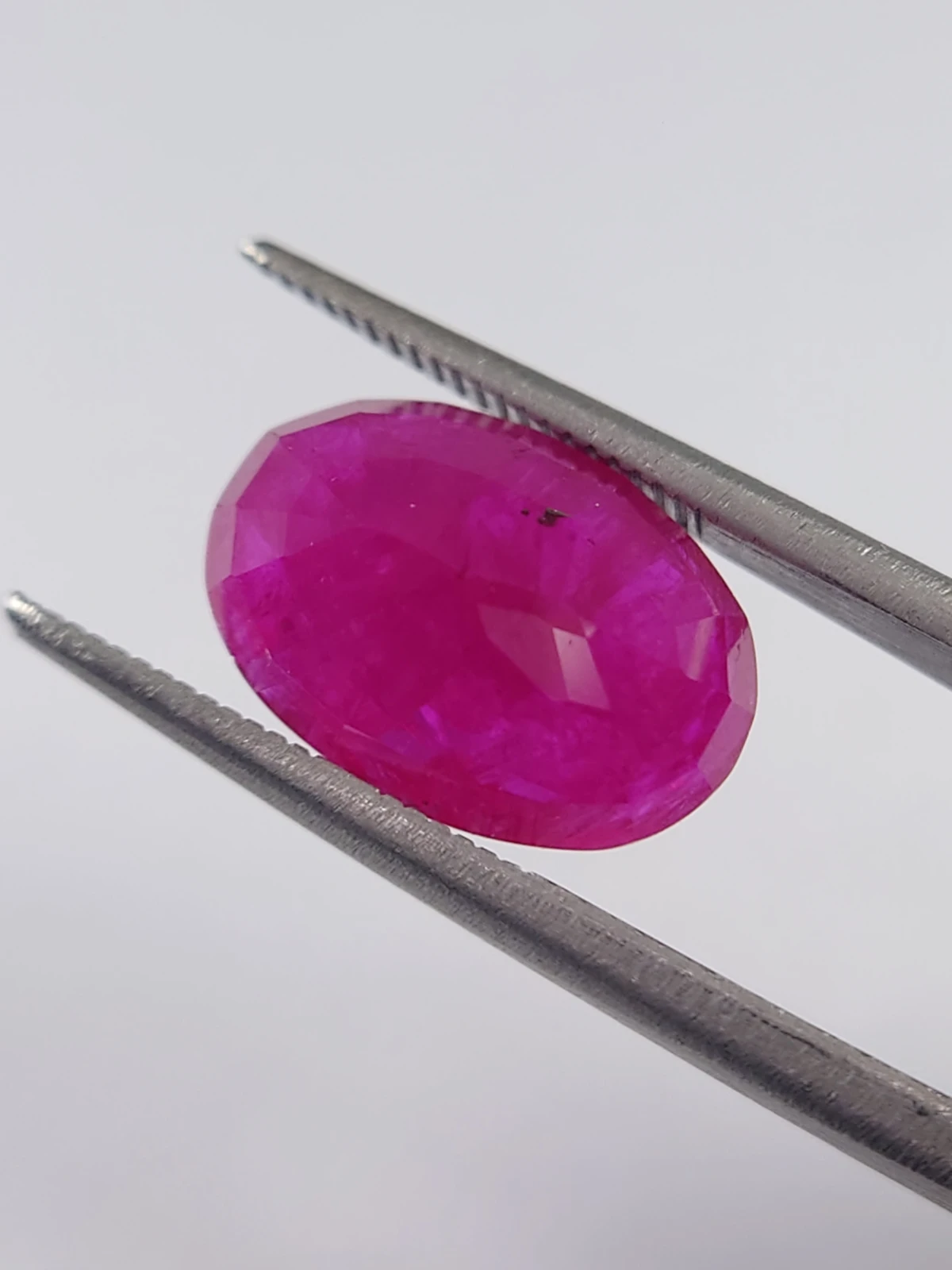 6.81ct Natural Pinkish Red Oval Cut Ruby from Afghanistan — view 6