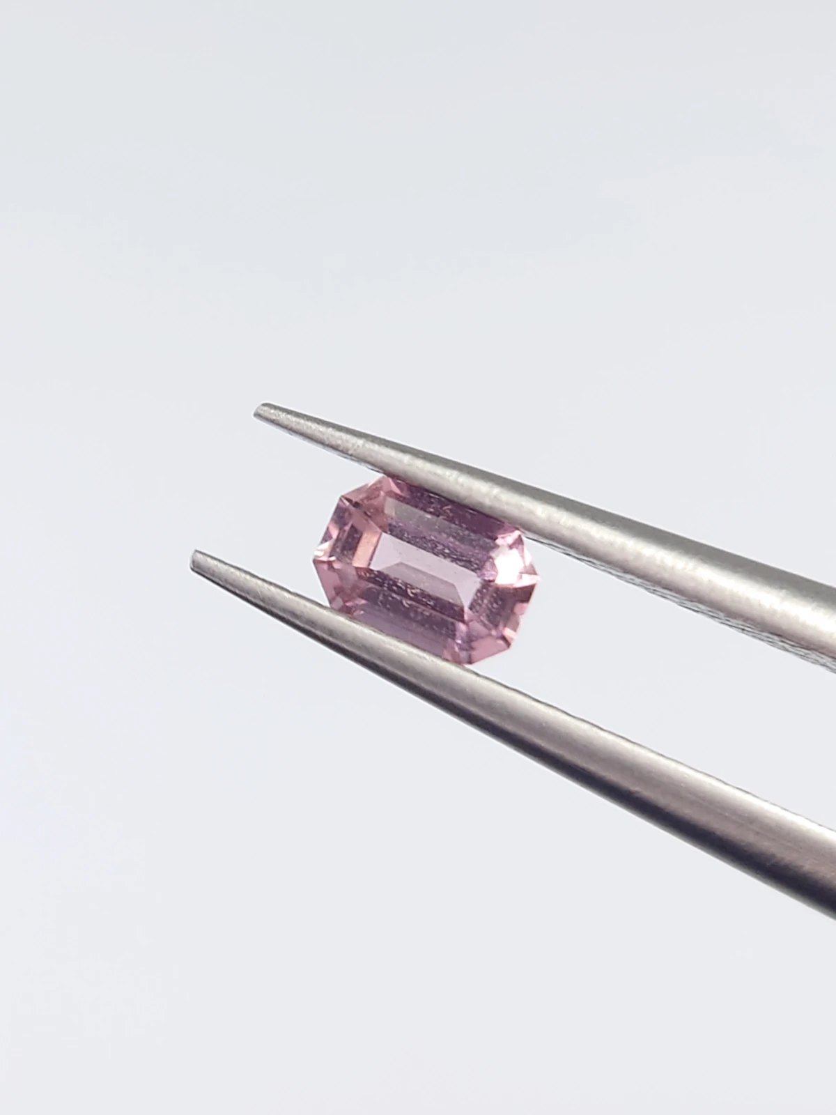 0.16ct Natural Emerald Cut Baby Pink Tourmaline from Afghanistan — view 1