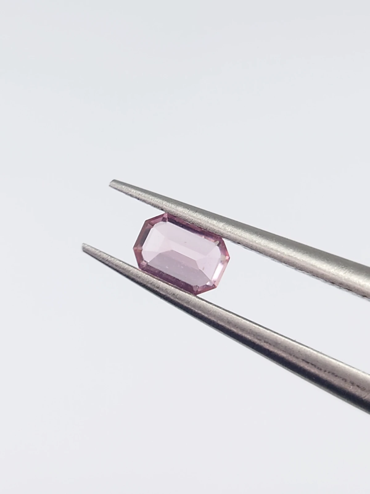 0.16ct Natural Emerald Cut Baby Pink Tourmaline from Afghanistan — view 4