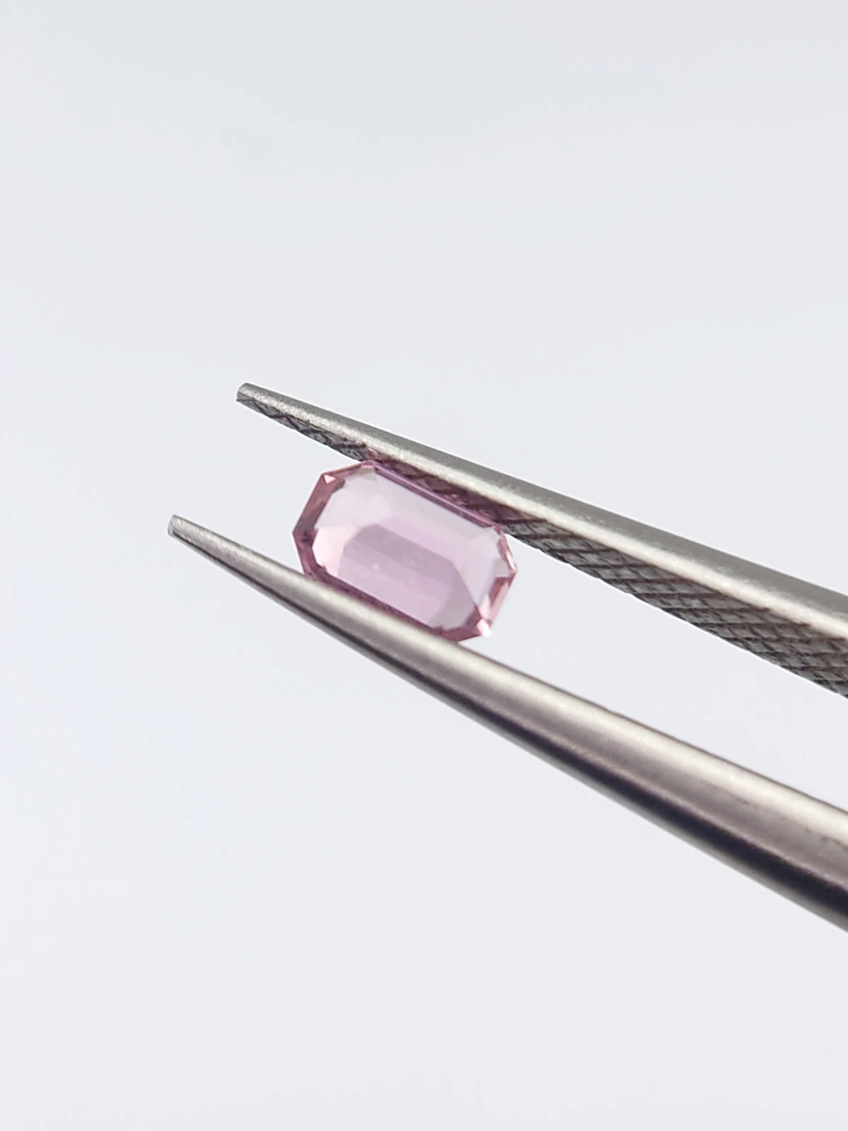 0.16ct Natural Emerald Cut Baby Pink Tourmaline from Afghanistan — view 5