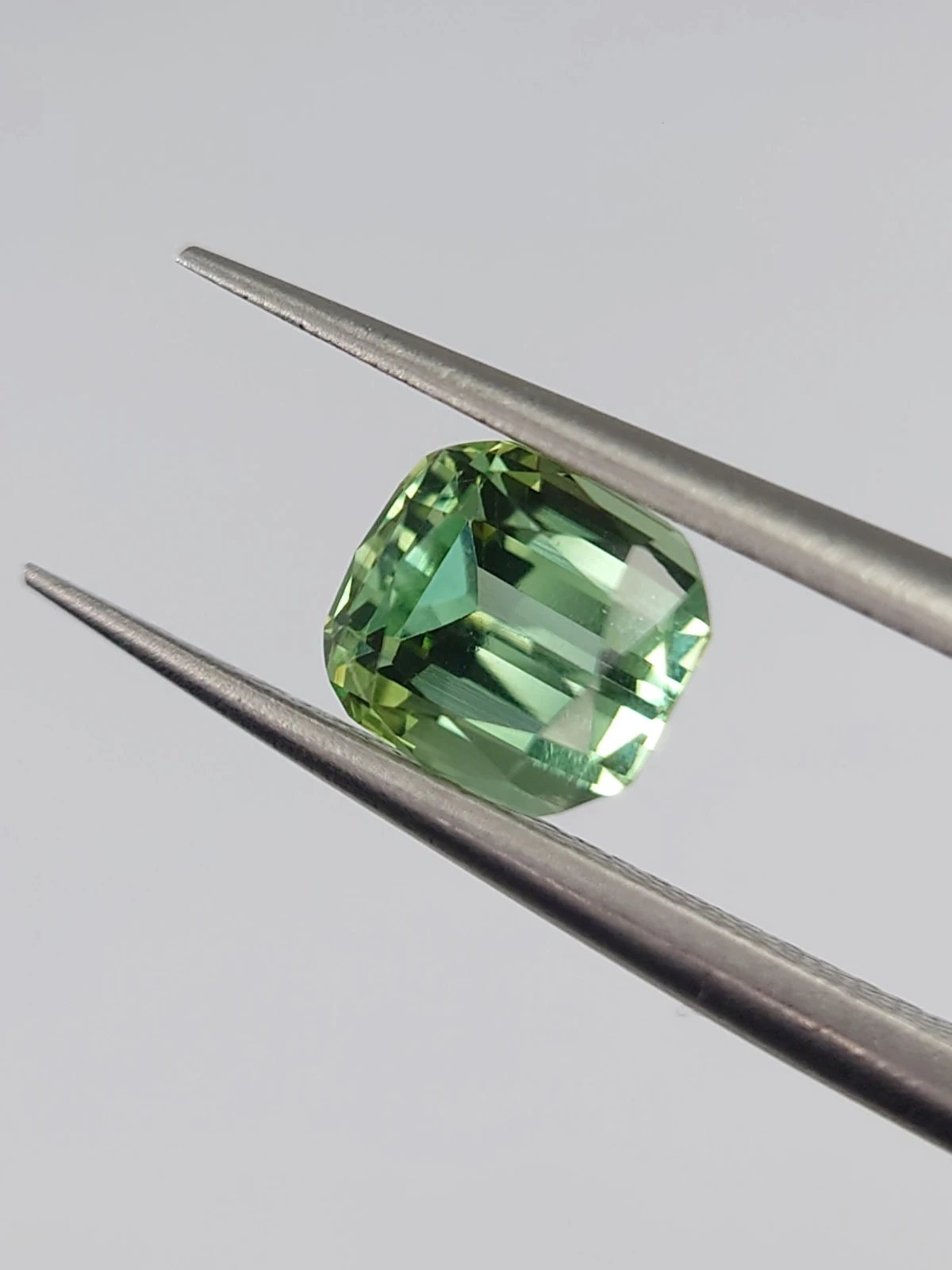 1.25ct Natural Mint Green Cushion Cut Tourmaline from Afghanistan — view 1